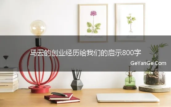 马云的创业经历给我们的启示800字