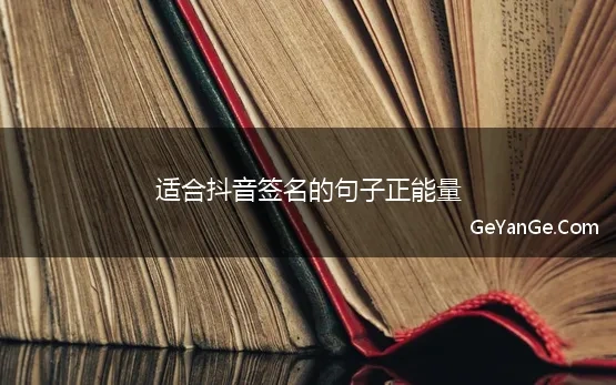 适合抖音签名的句子正能量