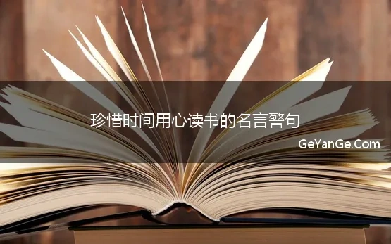 关于珍惜时间、用心读书的警句