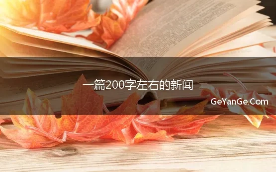 一篇200字左右的新闻