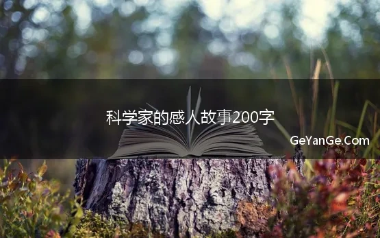 科学家的感人故事200字