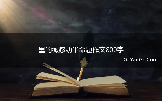 话语里的微感动作文600字