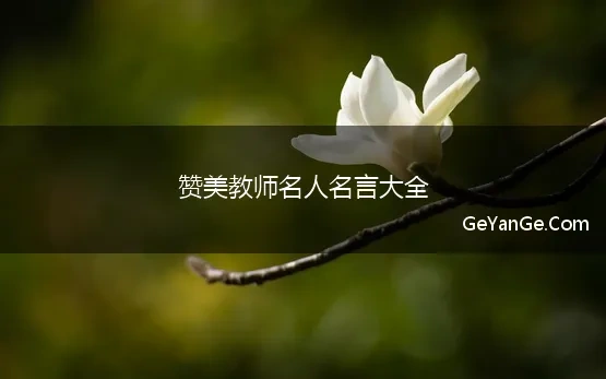 赞美教师名人名言大全