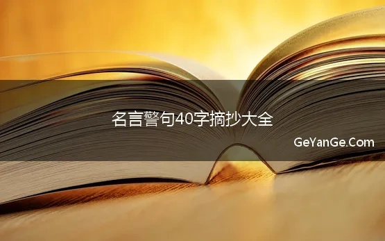 名言警句40字以上