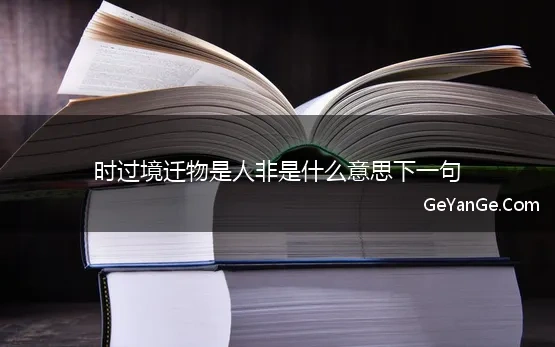 时过境迁物是人非是什么意思下一句