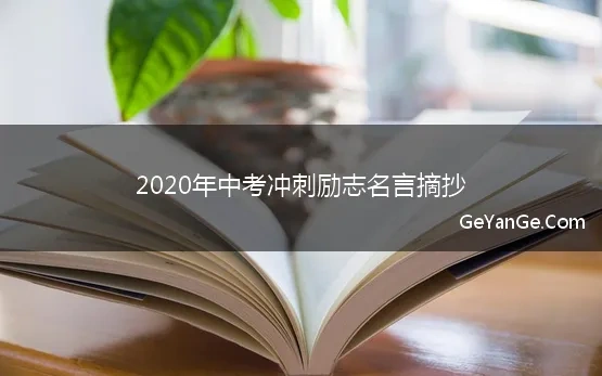 冲刺中考励志句子的名言警句