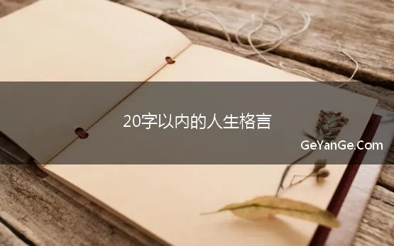 人生格言励志20字