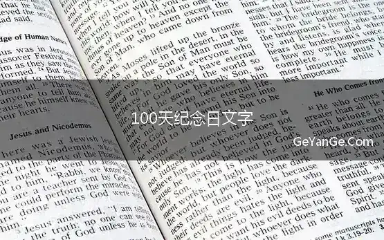 100天纪念日文字