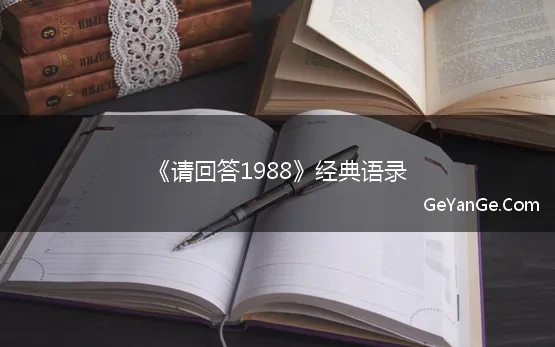 《请回答1988》经典语录