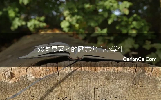 50句最著名的励志名言小学生