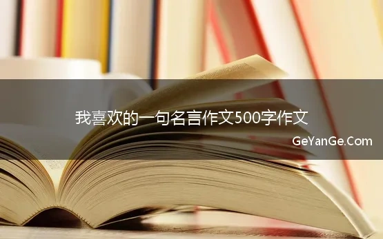 我喜欢的名言600字作文