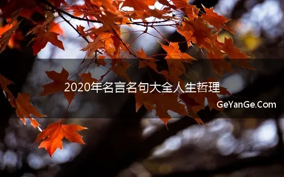 2020经典名言名句