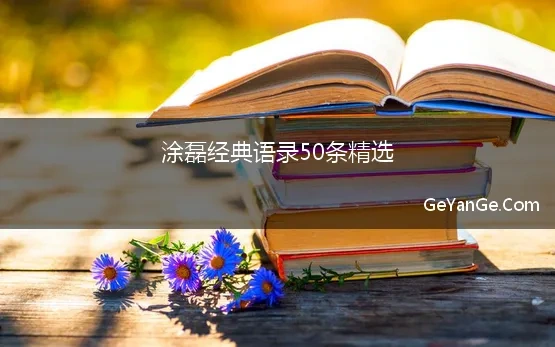 涂磊经典语录50条精选