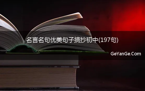 名言名句优美句子摘抄初中生