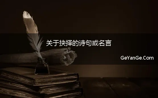 关于抉择的诗句或名言