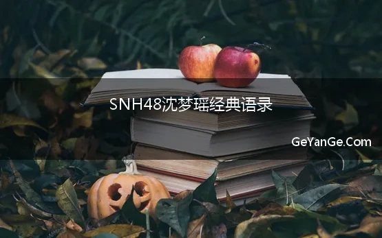 SNH48沈梦瑶经典语录