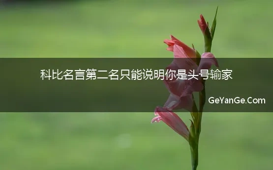 科比的名言名句