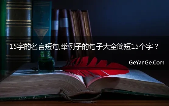 15字的名言