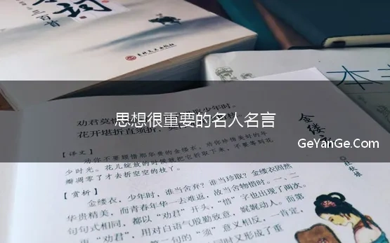 思想很重要的名人名言