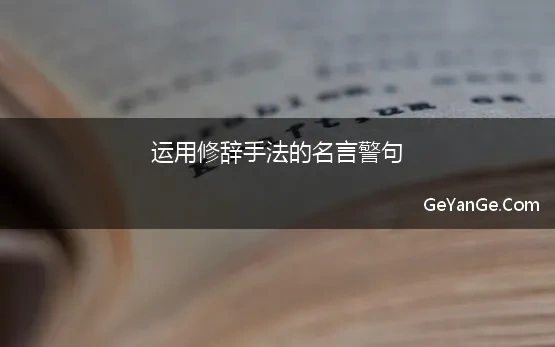 运用修辞手法的名言警句