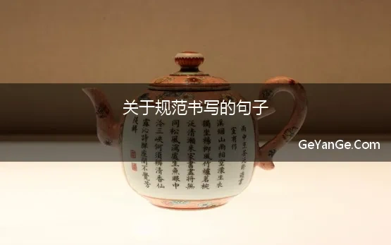 关于写规范字的名言