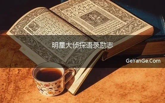 明星大侦探语录励志