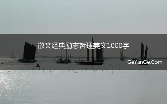 美文励志1000字