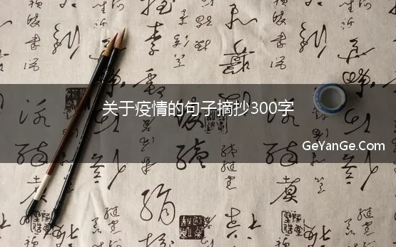 关于疫情的句子摘抄300字