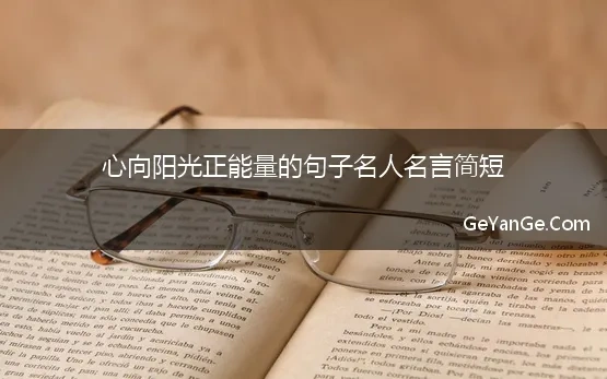 心向阳光正能量的句子名人名言