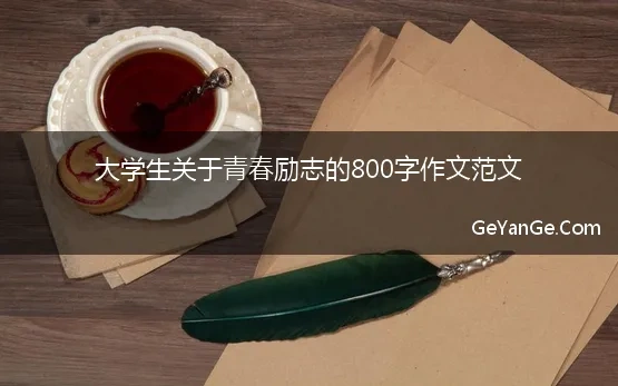 关于青春励志的作文800字