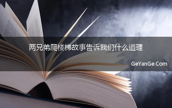 两兄弟爬楼梯故事告诉我们什么道理