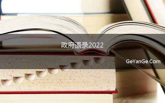 政府语录2022