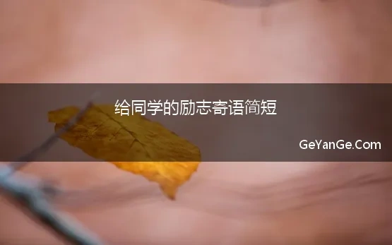 给同学的励志寄语简短