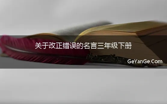 关于改正错误的名言三年级下册