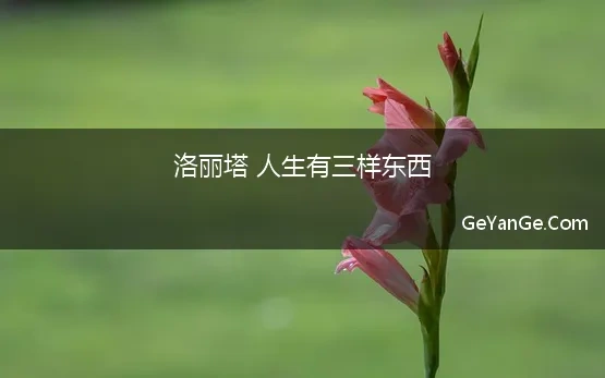 洛丽塔 人生有三样东西