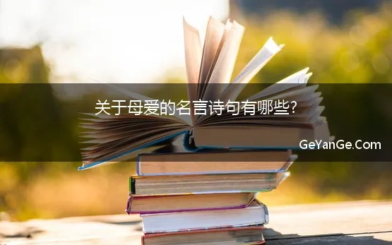 关于母爱的名言诗句有哪些?