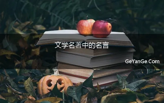 文学名著中的名言