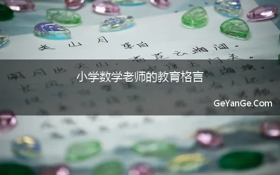 小学数学老师的教育格言