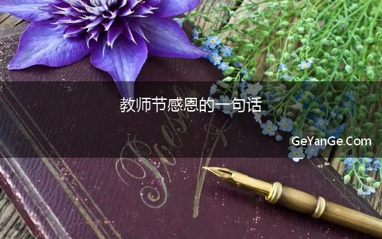 教师节感恩的一句话