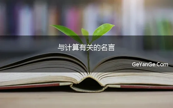 与计算有关的名言