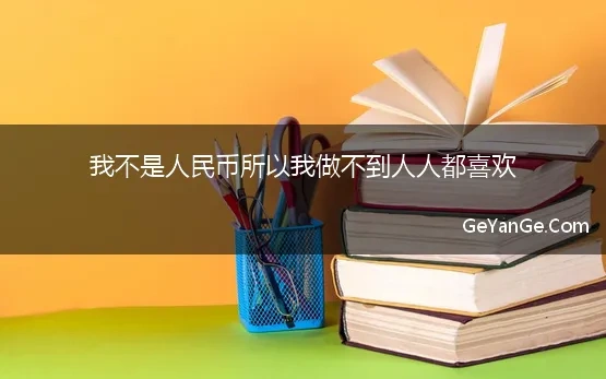 我不是人民币做不到人人都喜欢的句子