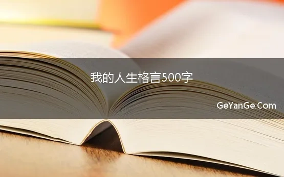 我的人生格言500字