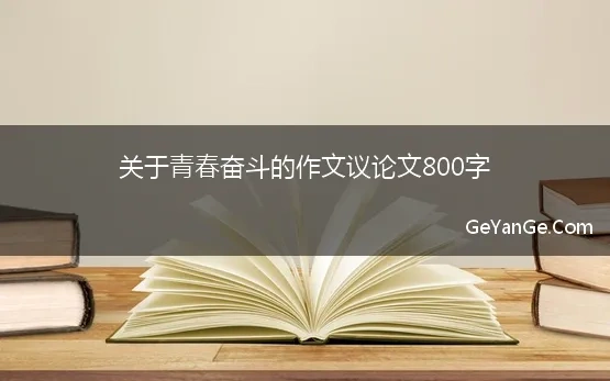 关于青春奋斗的作文议论文800字