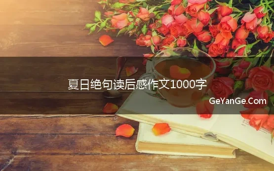 夏日绝句读后感作文1000字