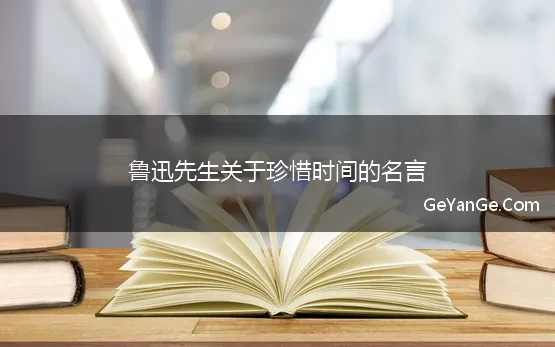 请写一句鲁迅先生珍惜时间的名言