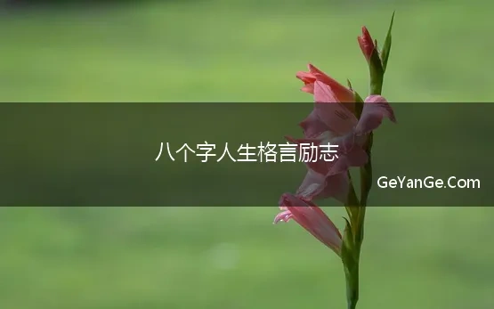 八个字人生格言励志