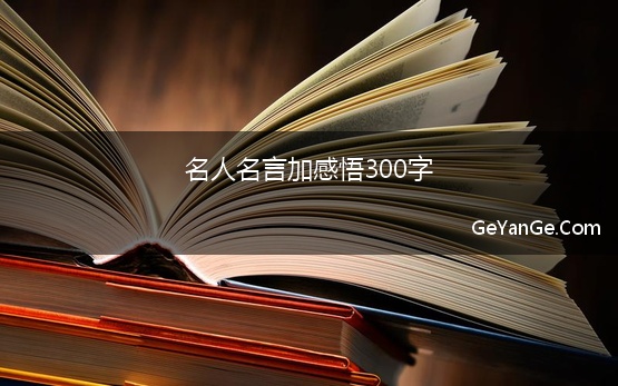 名人名言加感悟300字