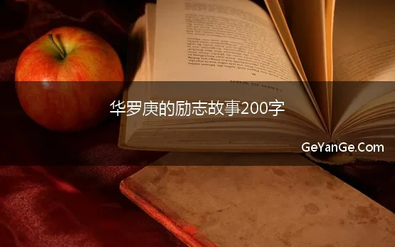 华罗庚的励志故事200字