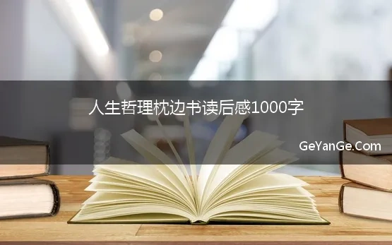 人生哲理枕边书读后感1000字