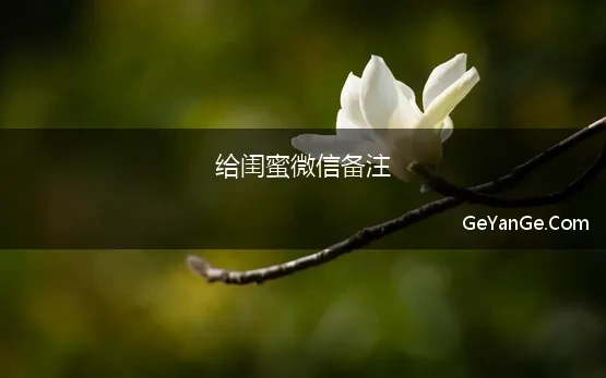 给闺蜜微信备注